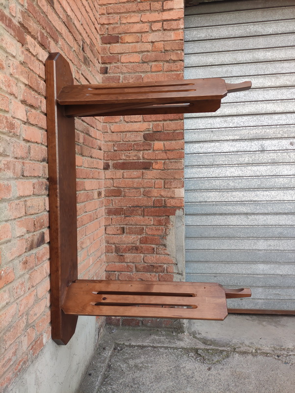 estante 2 sillas caballo hipica madera 129x22x87 2u